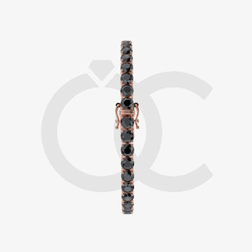 Bracelet with Moissanite on a Rose Gold Vermeil