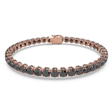Bracelet with Black Diamond on a Rose Gold