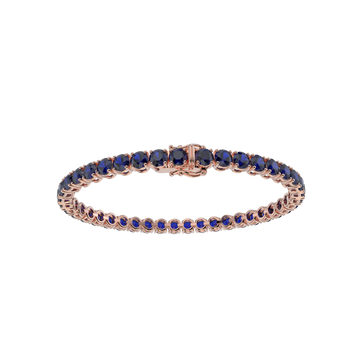 Bracelet with Blue Sapphire on a Rose Gold