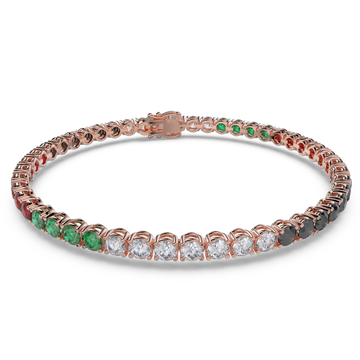 Tennis Bracelet with Moissanite on a 18K Rose Gold