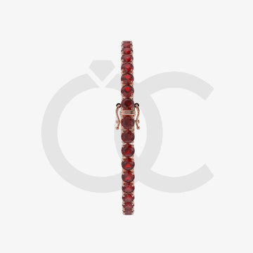 Bracelet with Moissanite on a Rose Gold Vermeil