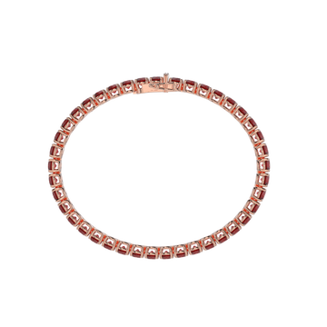 Bracelet with Moissanite on a Rose Gold Vermeil