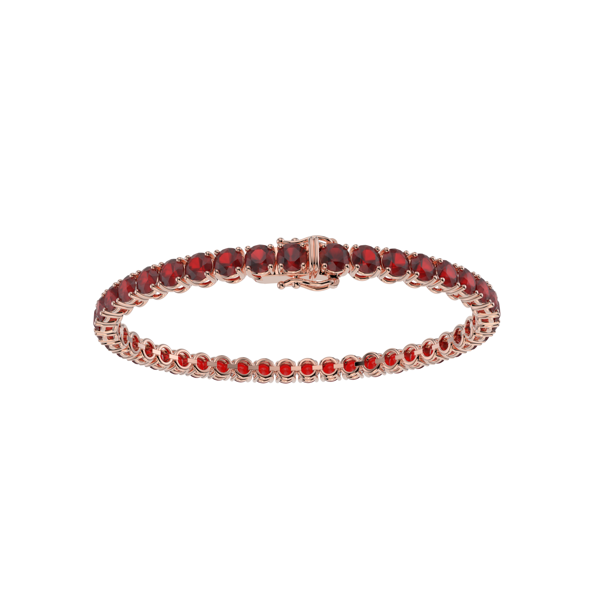 Bracelet with Moissanite on a Rose Gold Vermeil