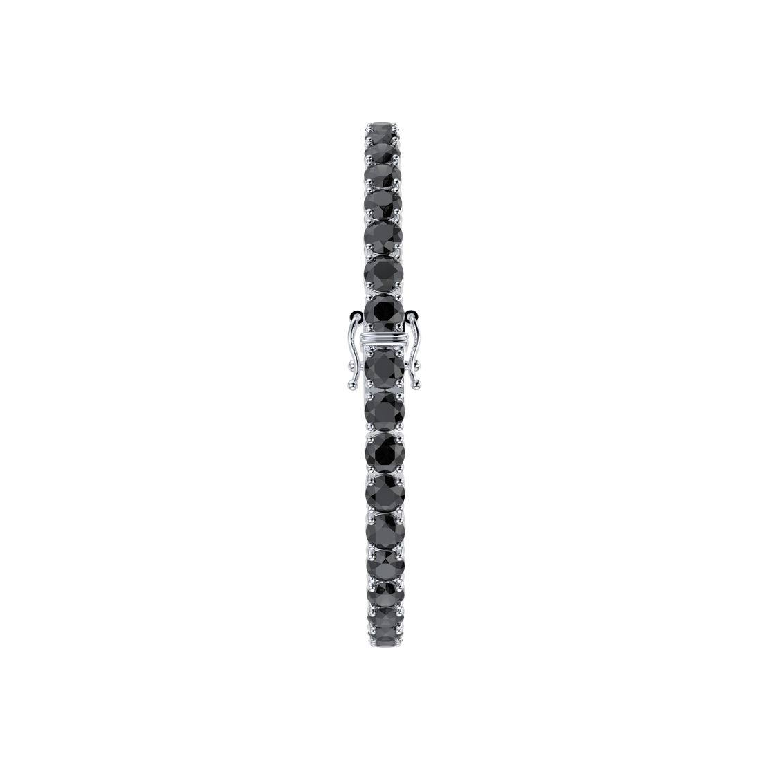 Bracelet with Black Diamond on a White Gold