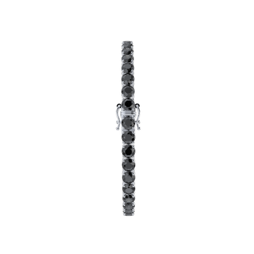 Bracelet with Black Diamond on a White Gold