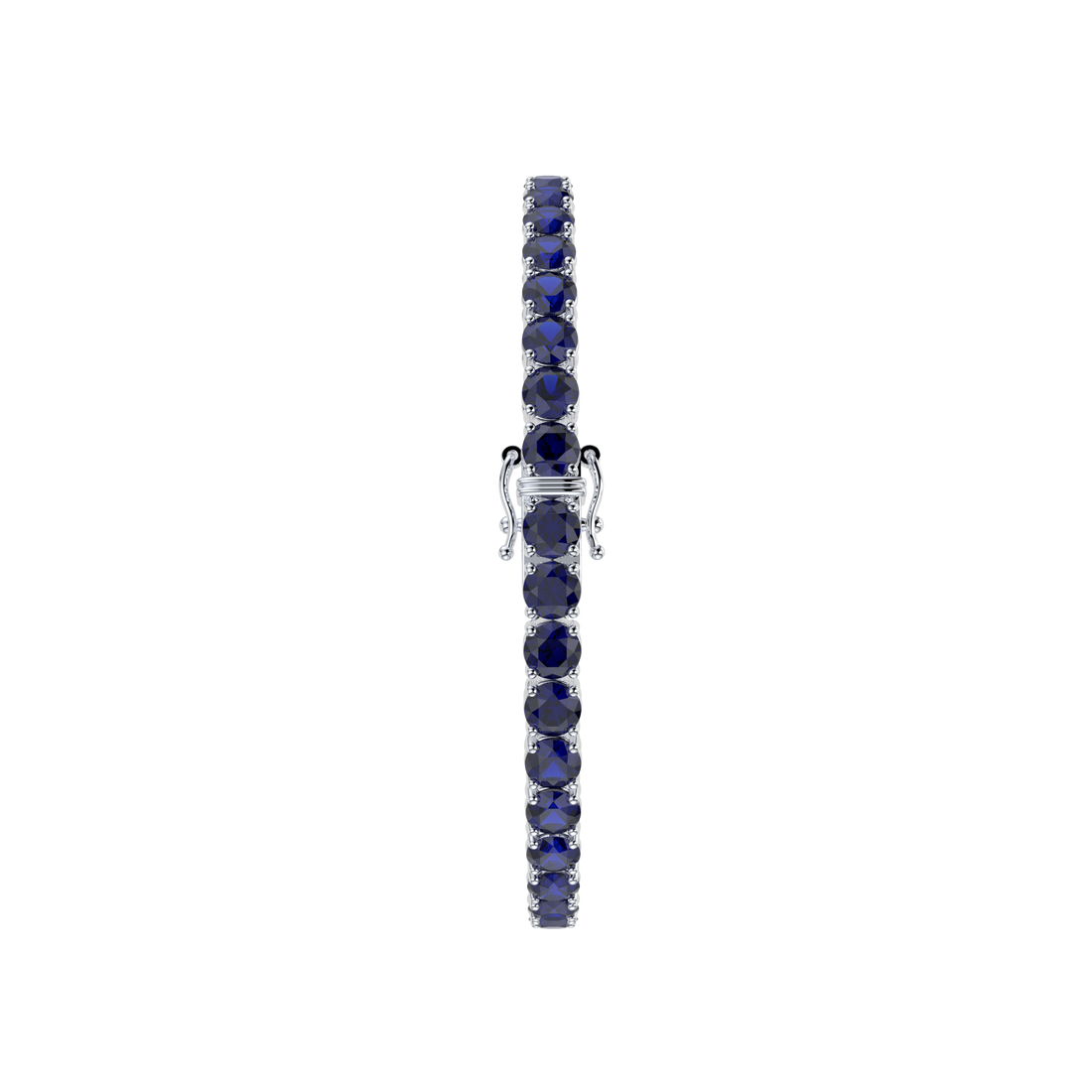 Bracelet with Blue Sapphire on a White Gold