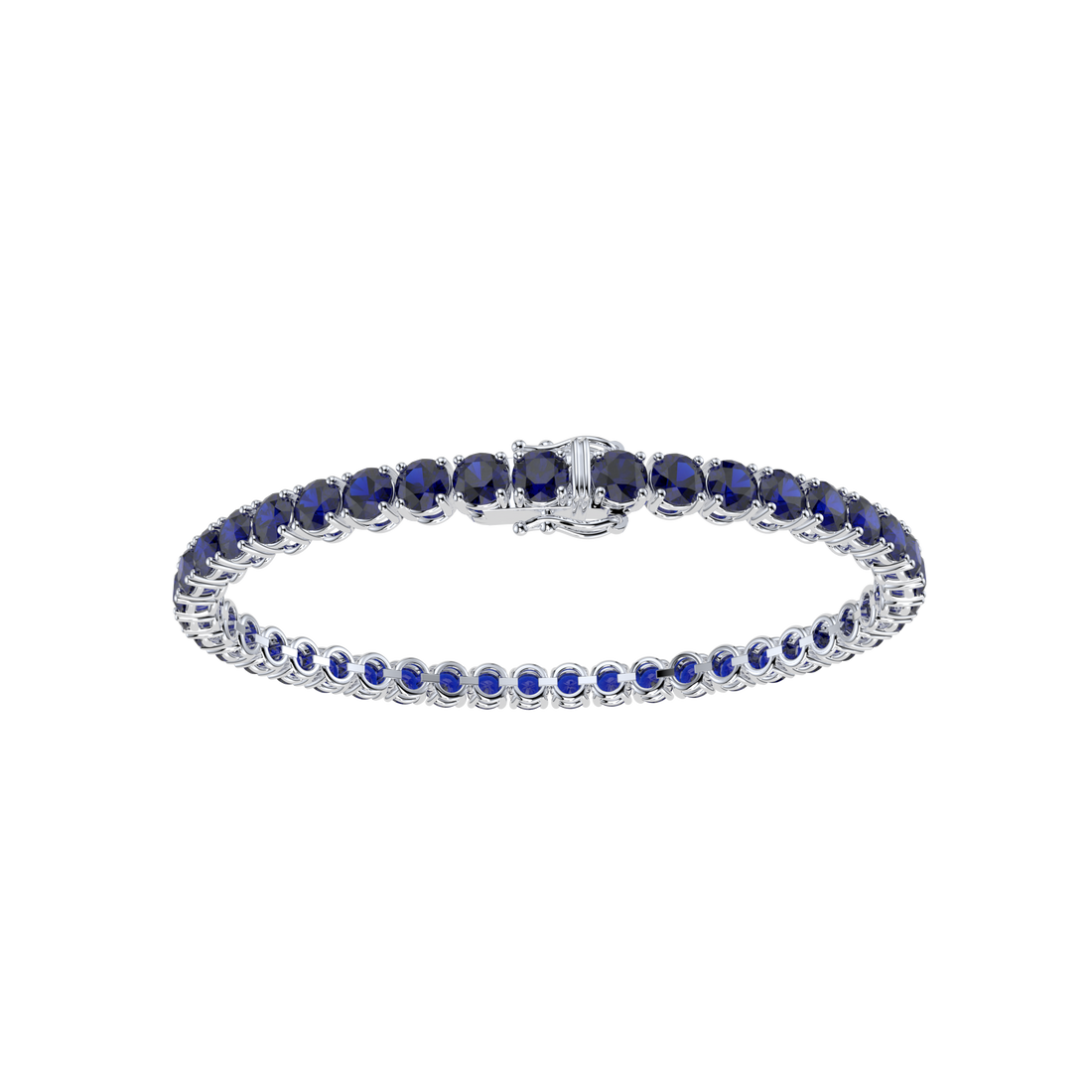 Bracelet with Blue Sapphire on a White Gold