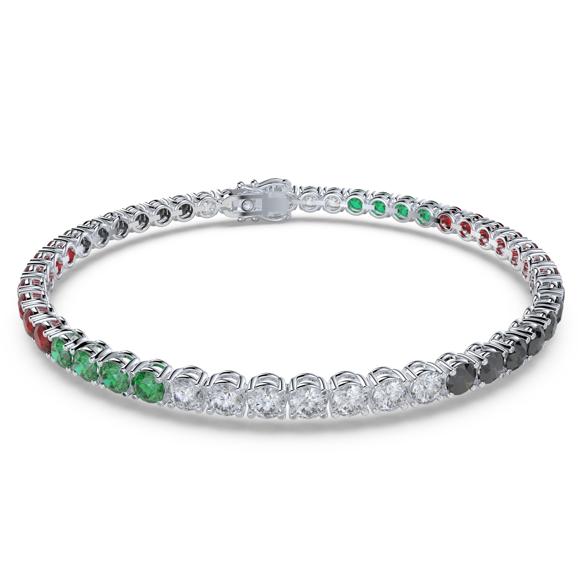 Tennis Bracelet with Diamond on a 18K White Gold