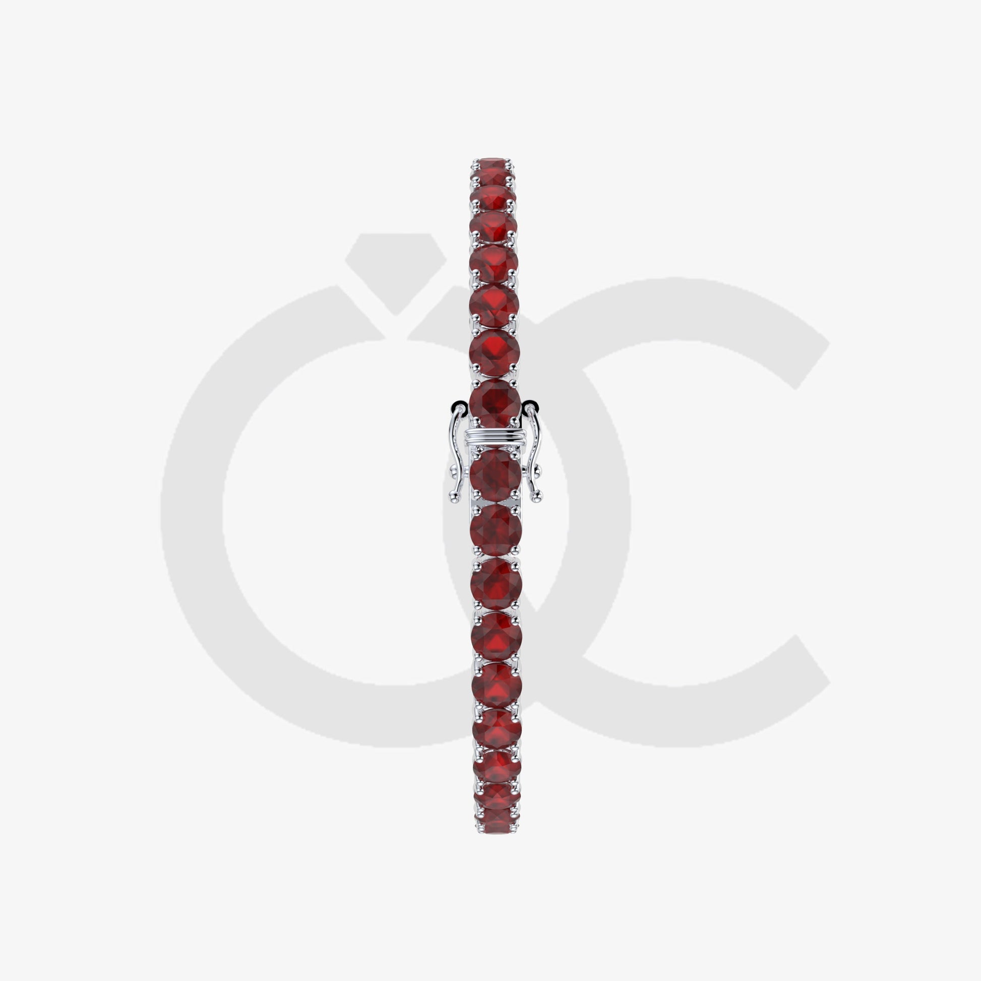 Bracelet with Ruby on a White Gold
