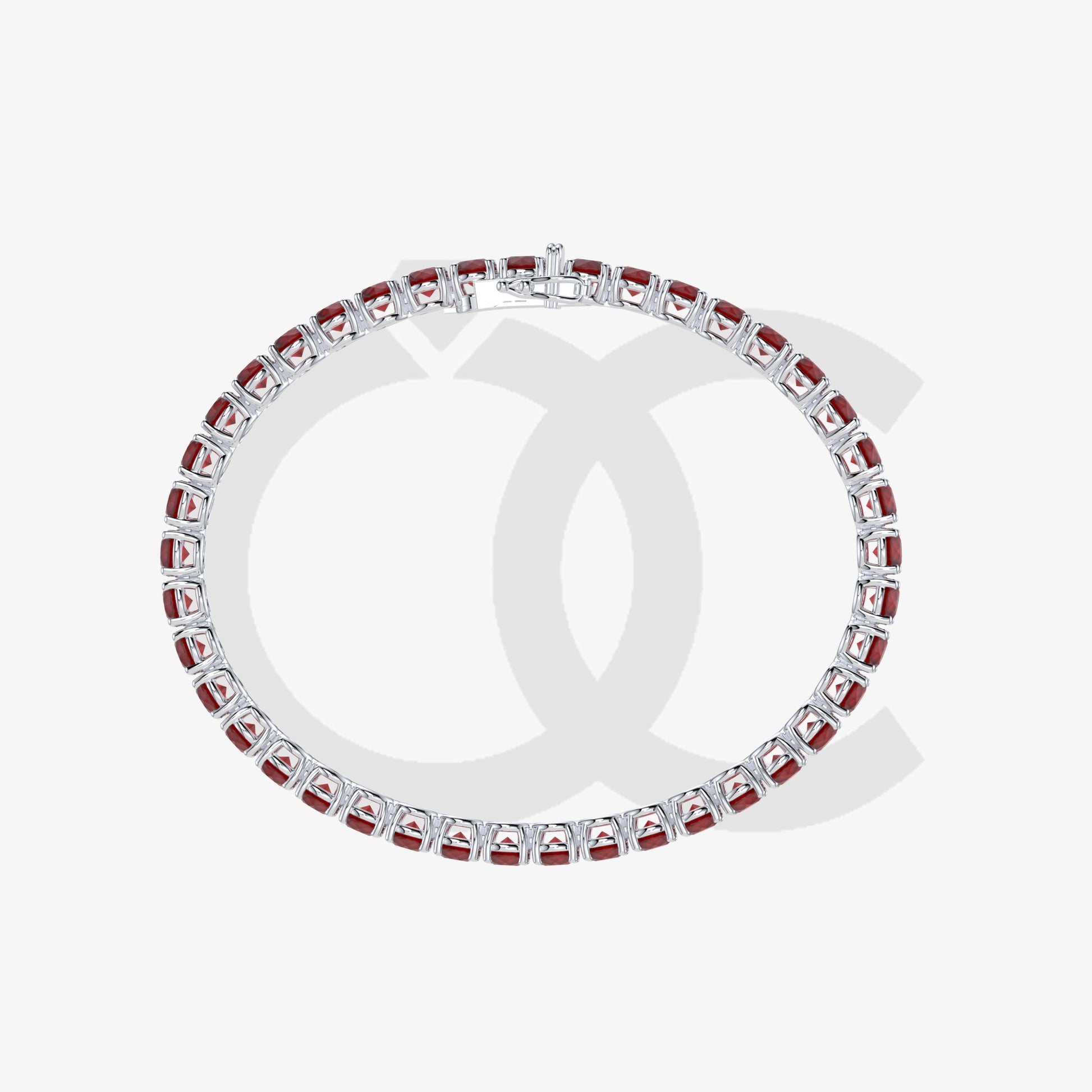 Bracelet with Ruby on a White Gold