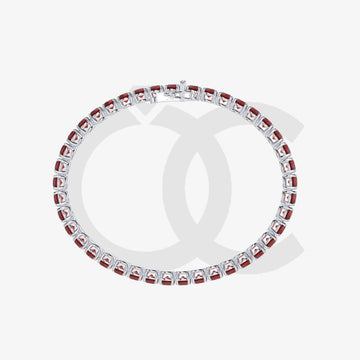 Bracelet with Ruby on a White Gold