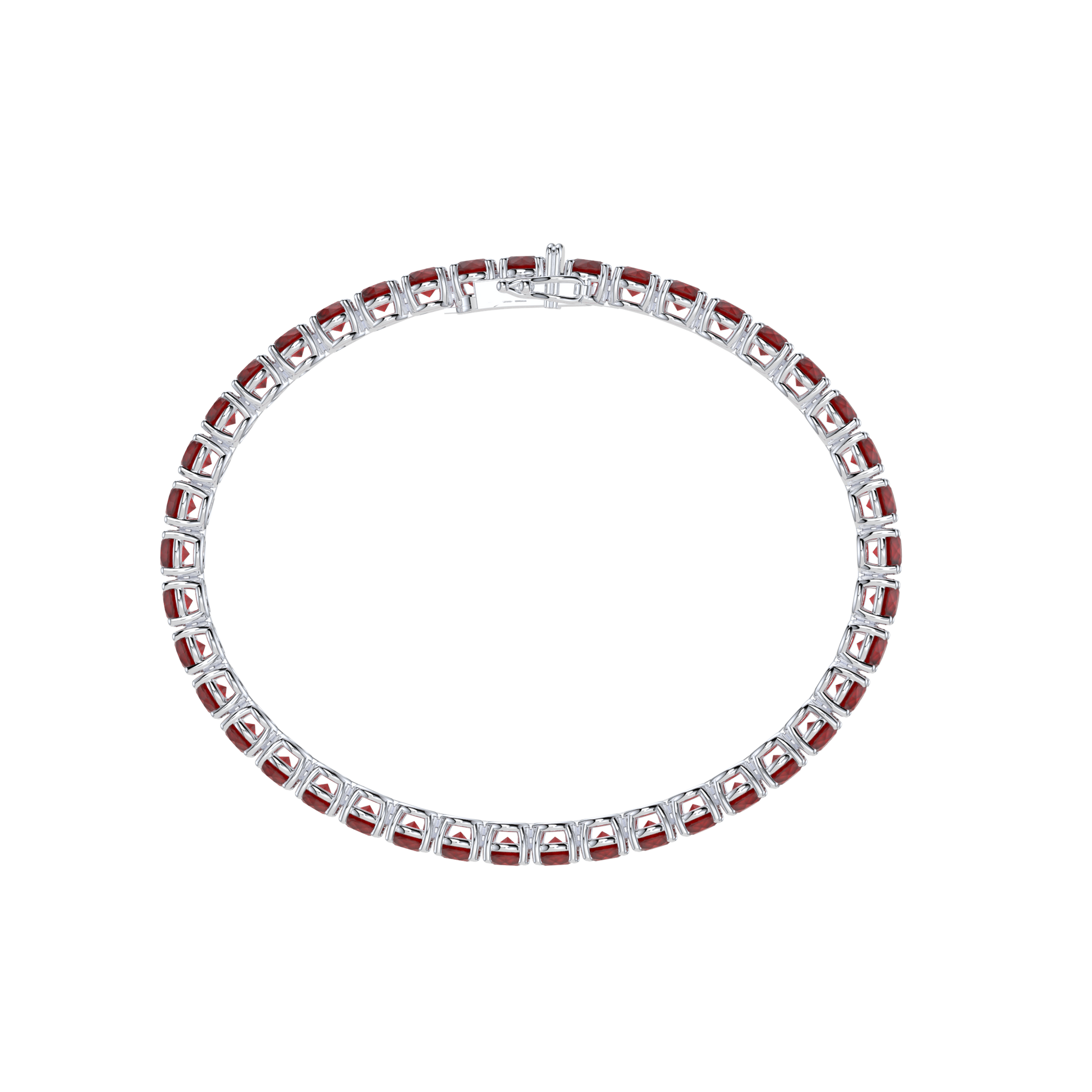 Bracelet with Ruby on a White Gold