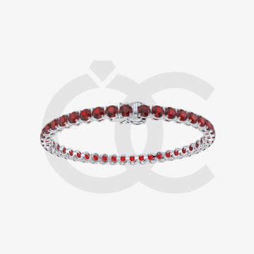 Bracelet with Ruby on a White Gold