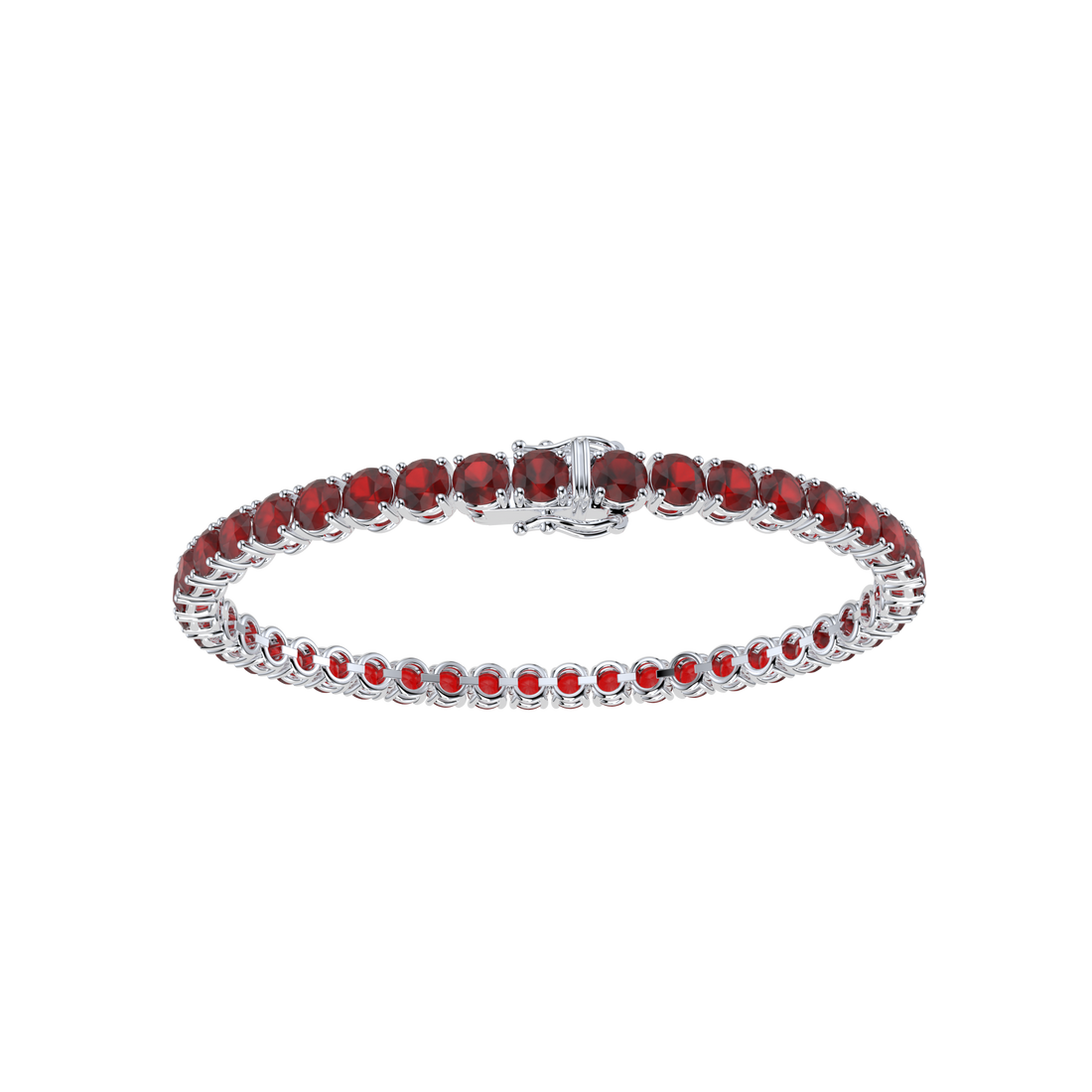 Bracelet with Ruby on a White Gold