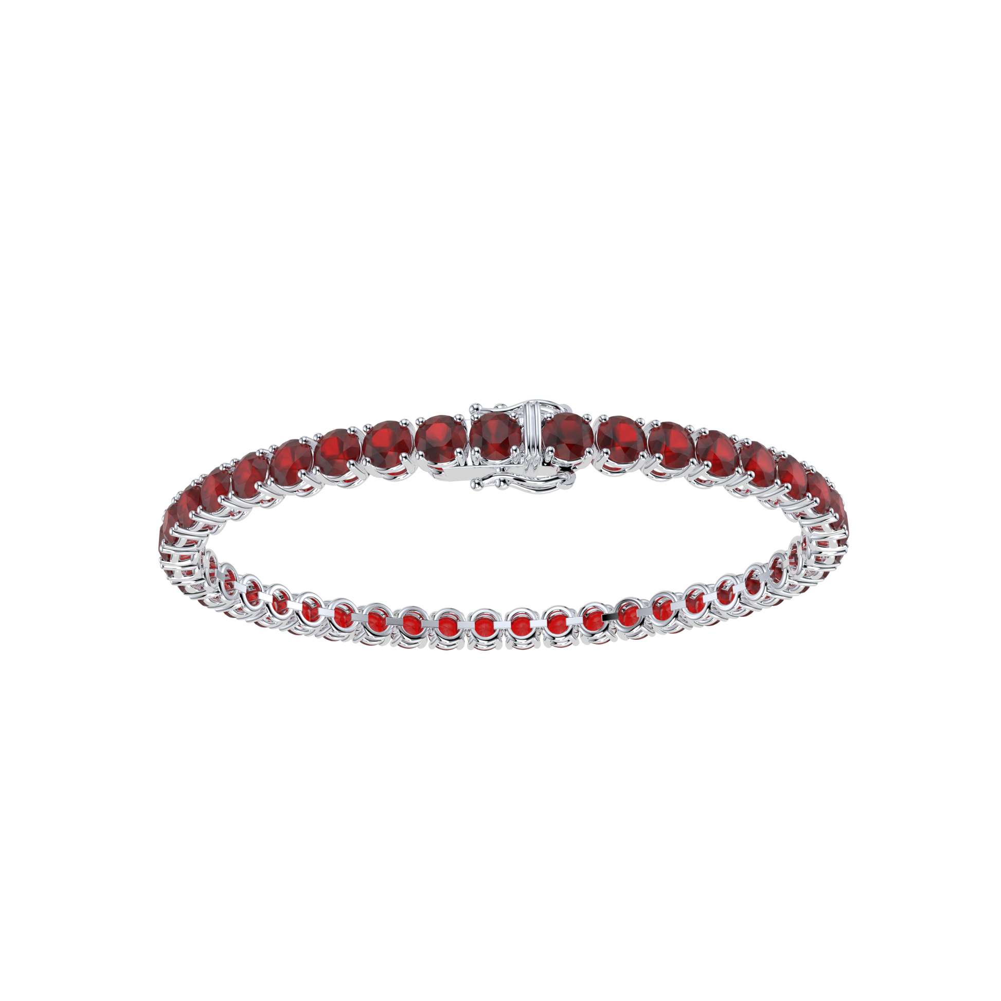 Bracelet with Ruby on a White Gold
