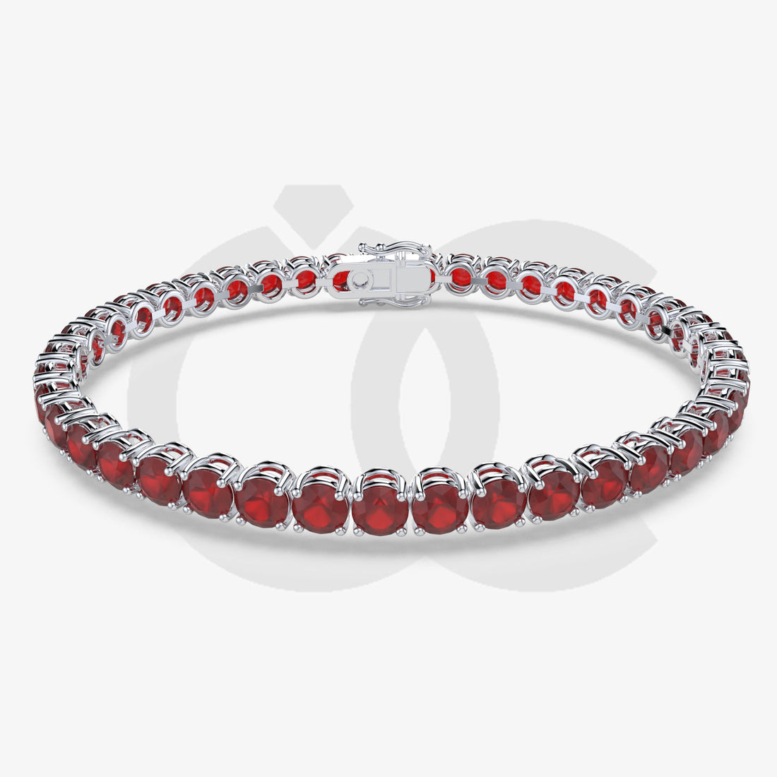Bracelet with Ruby on a White Gold