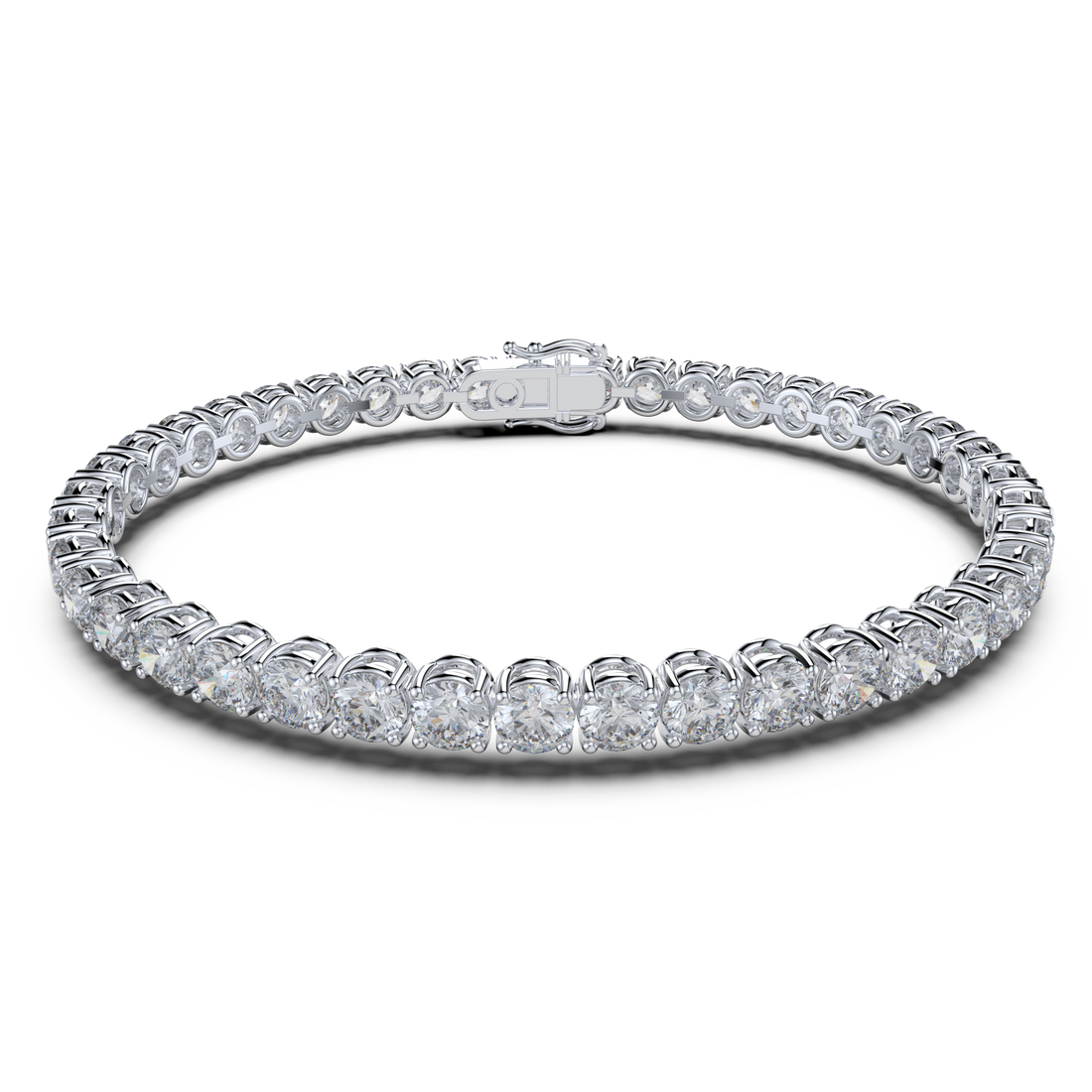 Bracelet with Natural Diamond on a White Gold