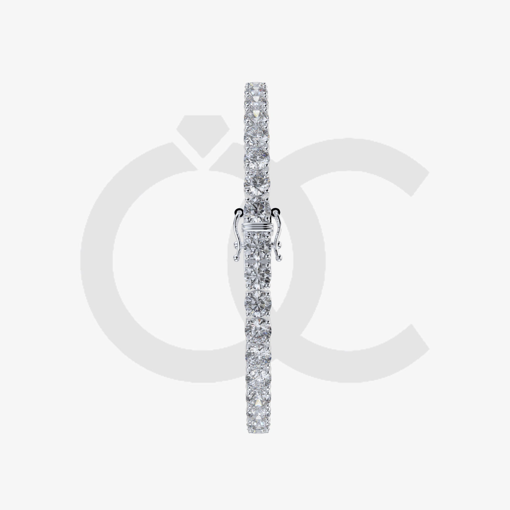 Bracelet with Natural Diamond on a White Gold