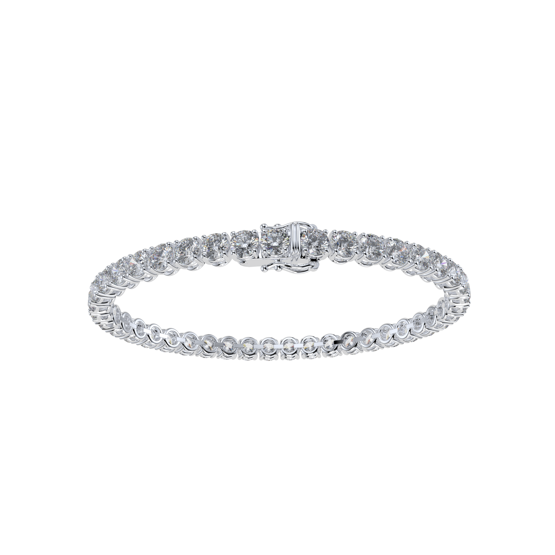 Bracelet with Natural Diamond on a White Gold
