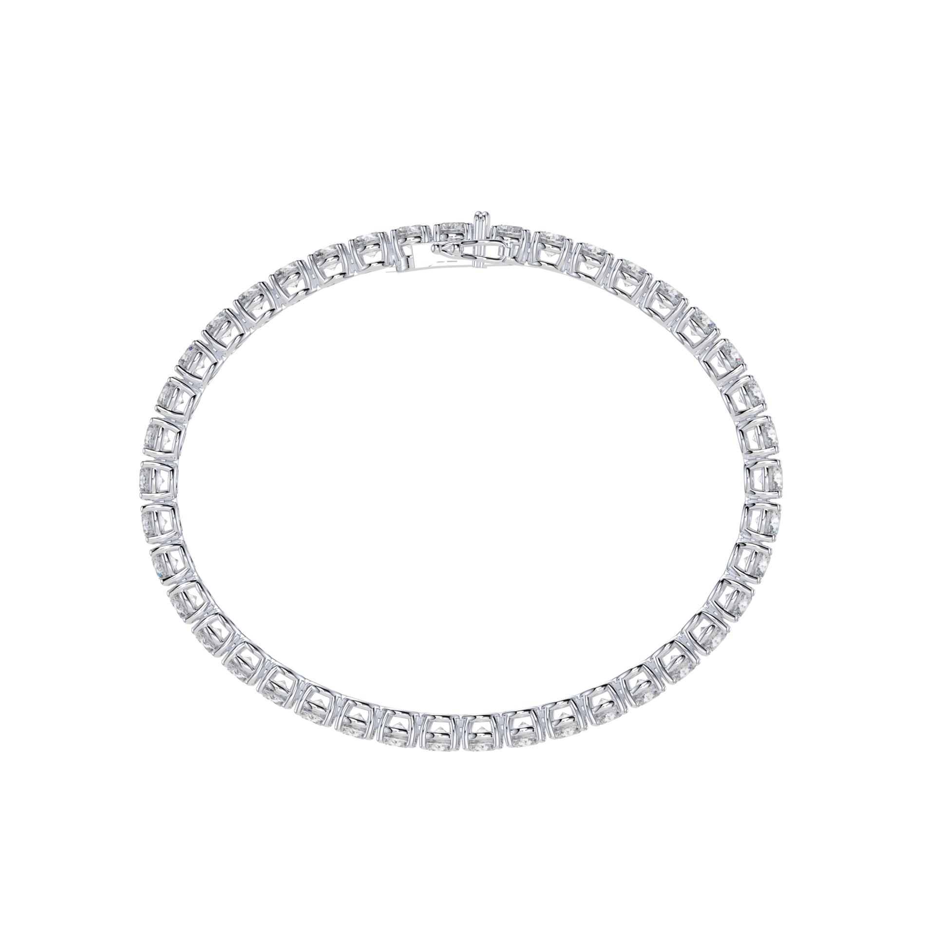 Bracelet with Natural Diamond on a White Gold