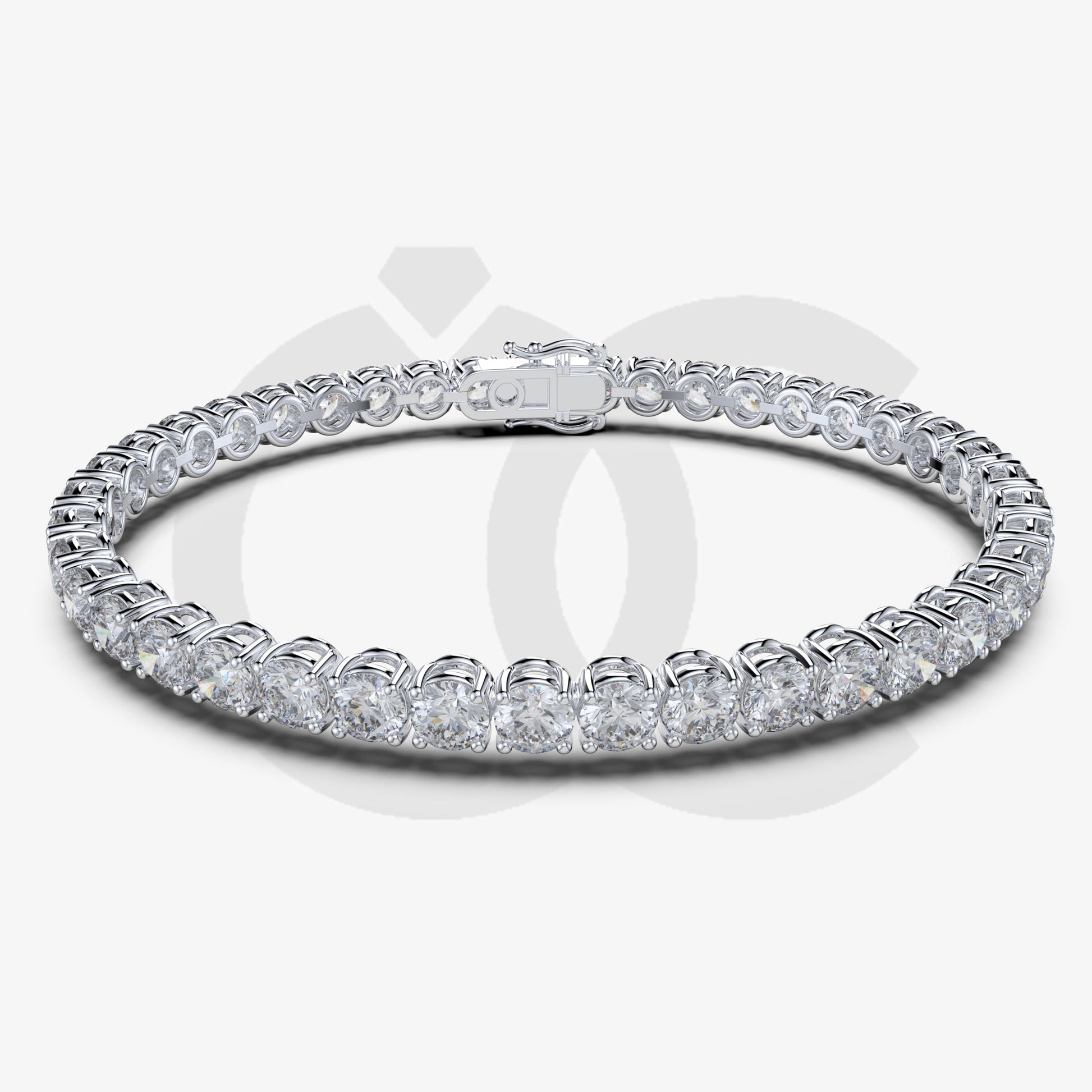 Bracelet with Lab Grown Diamond on a White Gold