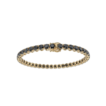 Bracelet with Black Diamond on a Yellow Gold