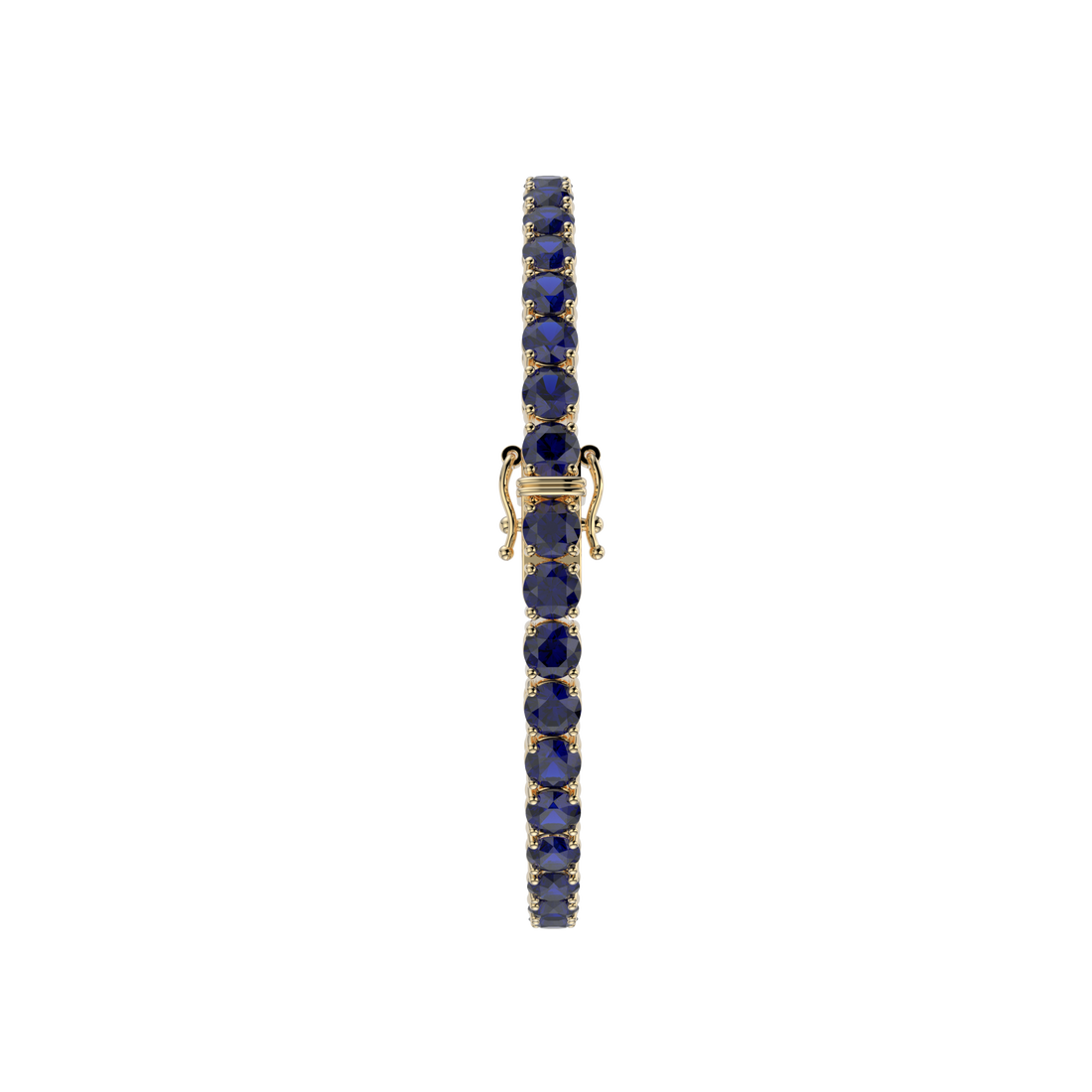 Bracelet with Blue Sapphire on a Yellow Gold