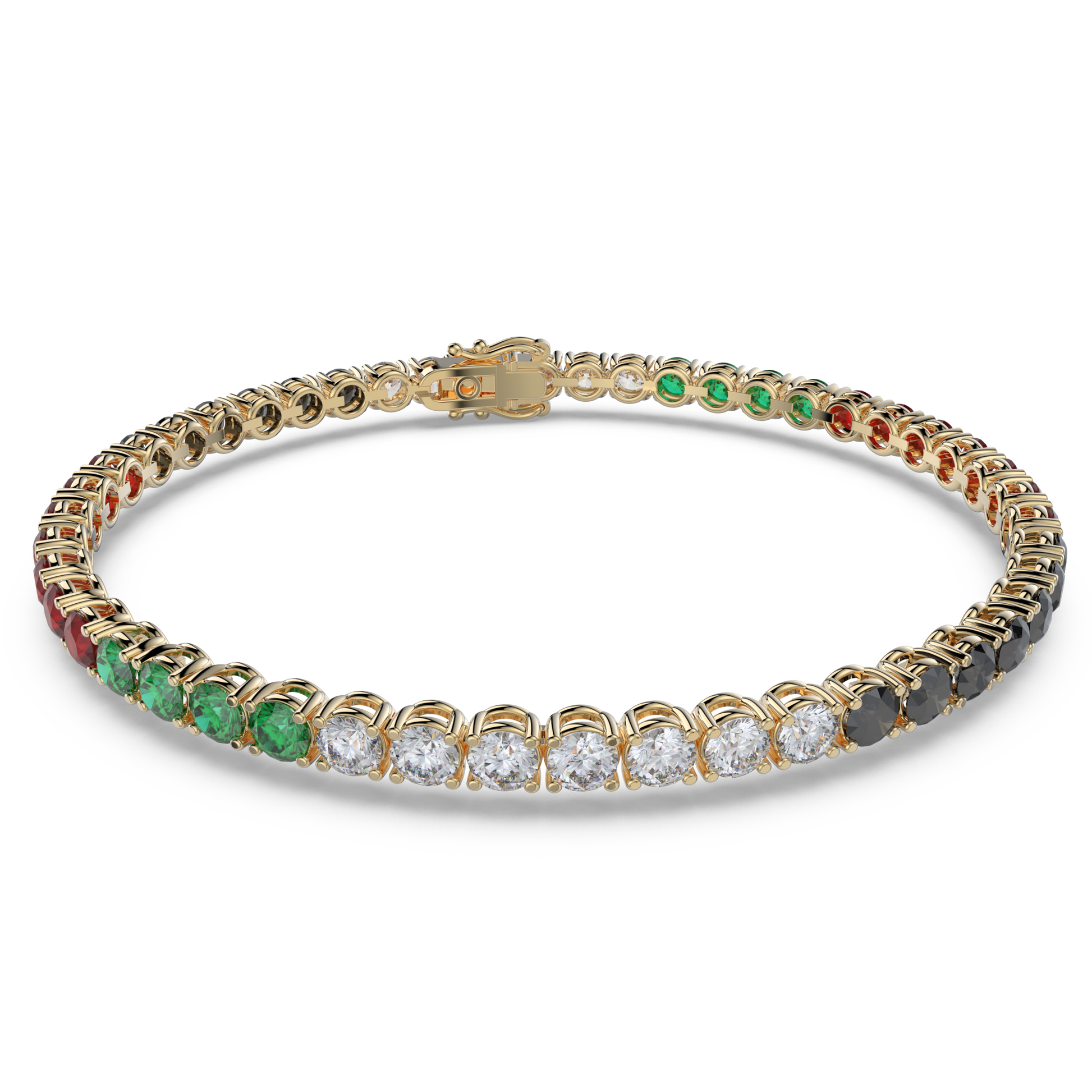 Tennis Bracelet with Moissanite on a Gold Vermeil