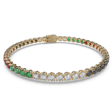 Tennis Bracelet with Moissanite on a Gold Vermeil