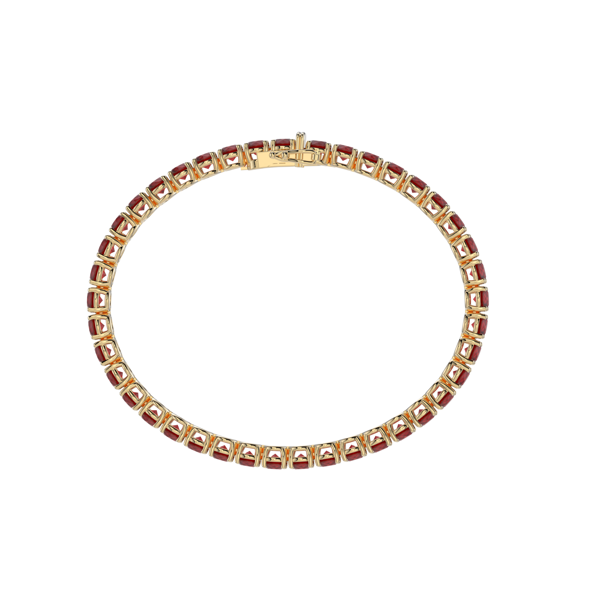 Bracelet with Ruby on a Yellow Gold