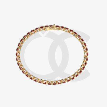 Bracelet with Ruby on a Yellow Gold