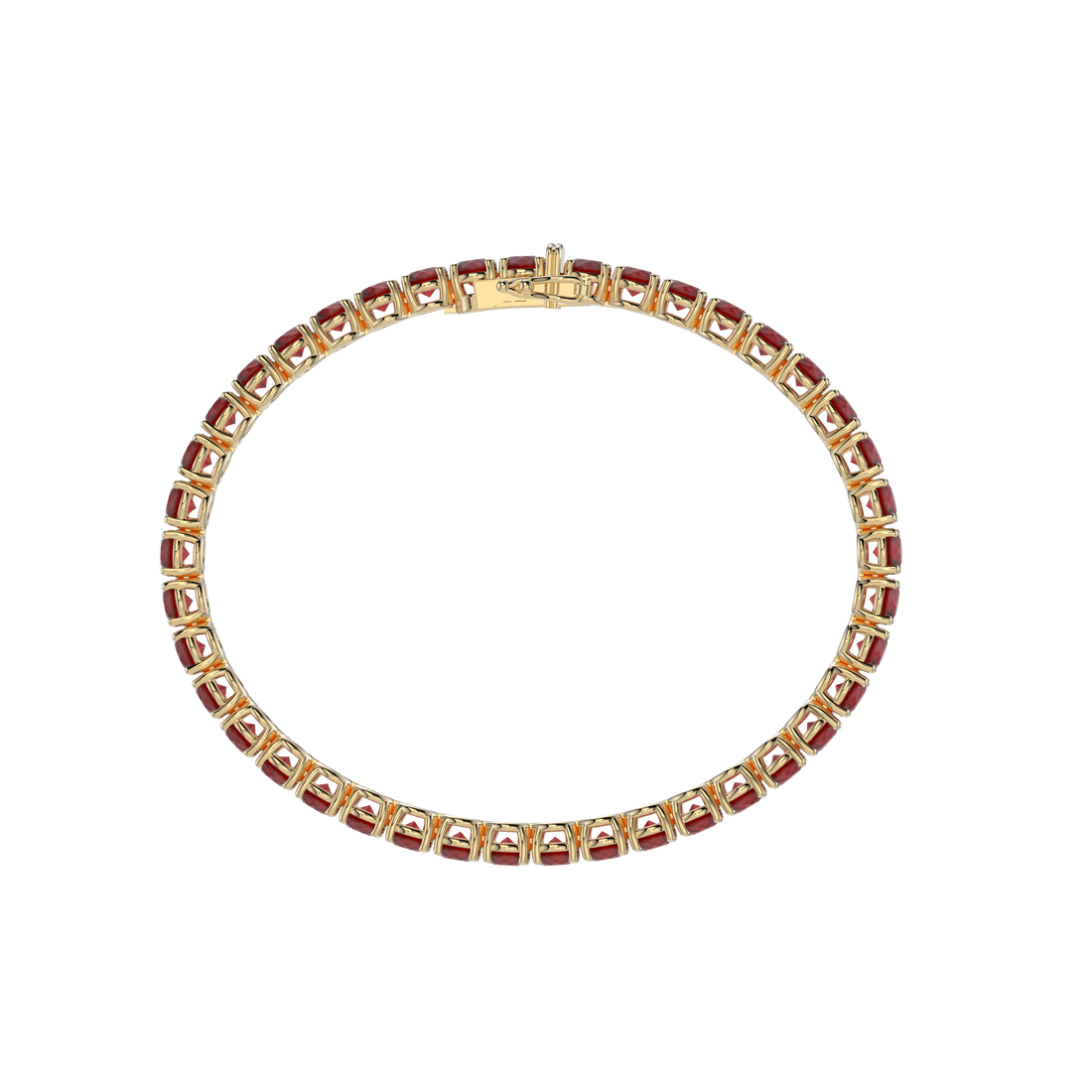 Bracelet with Ruby on a Yellow Gold