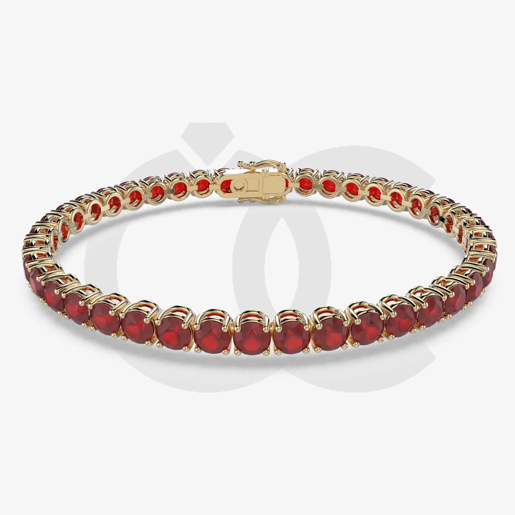 Bracelet with Ruby on a Yellow Gold