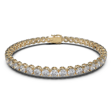 Bracelet with Moissanite on a Gold Vermeil