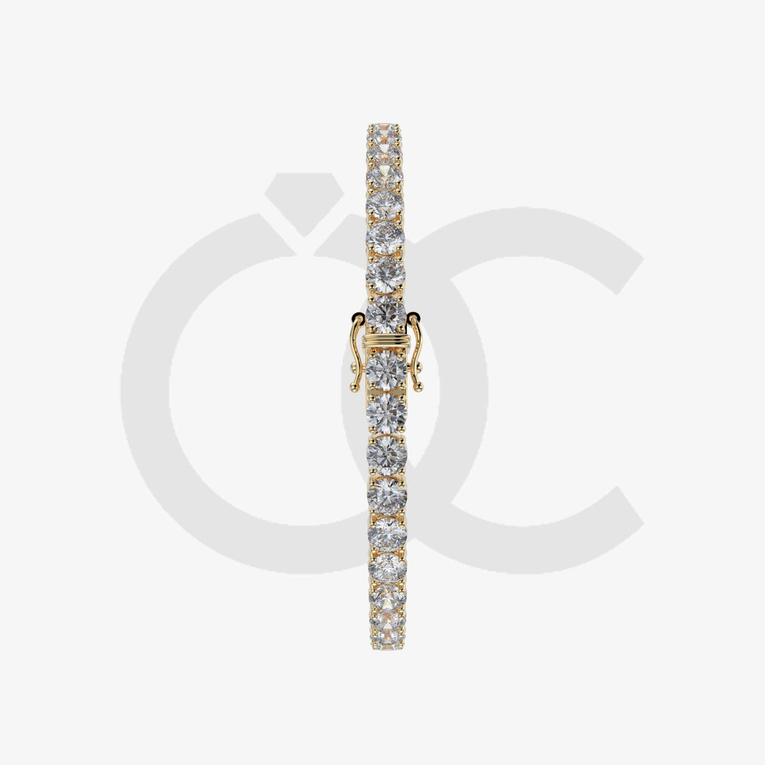 Bracelet with Moissanite on a Gold Vermeil