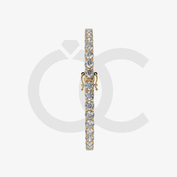 Bracelet with Moissanite on a Gold Vermeil