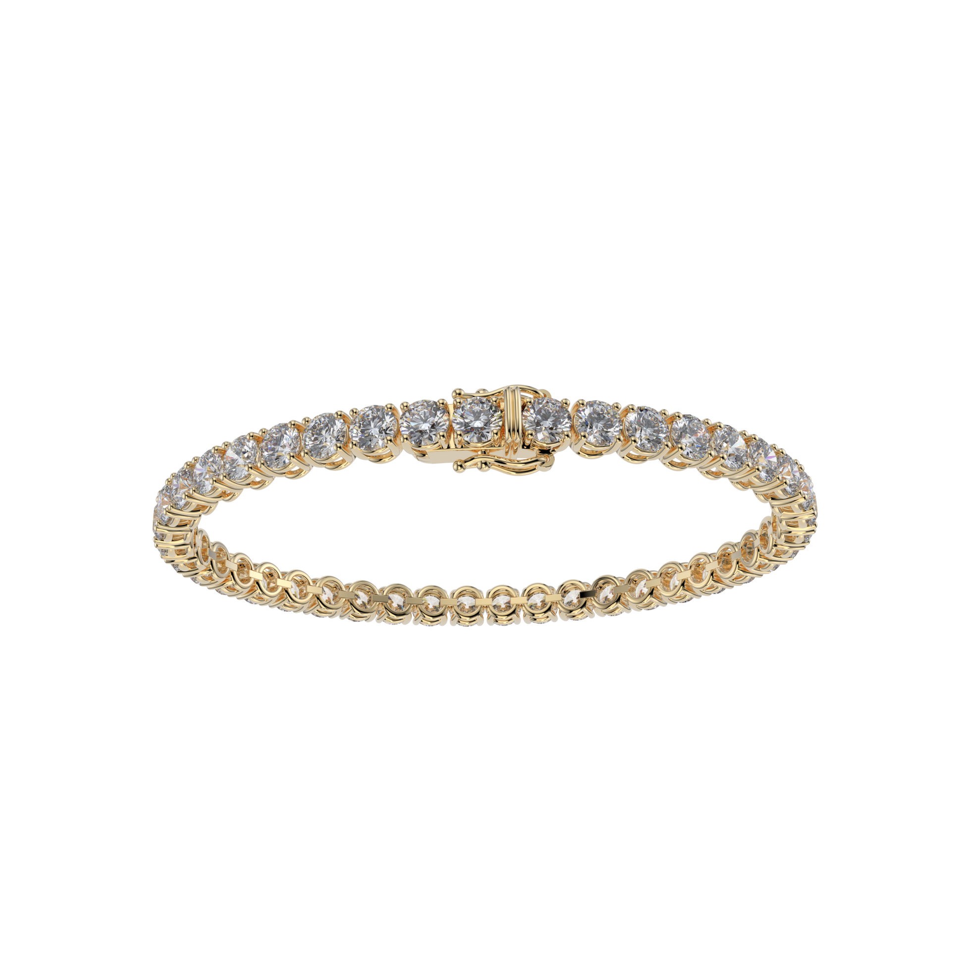 Bracelet with Natural Diamond on a Yellow Gold