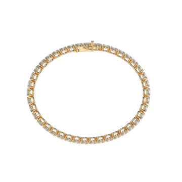 Bracelet with Moissanite on a Gold Vermeil