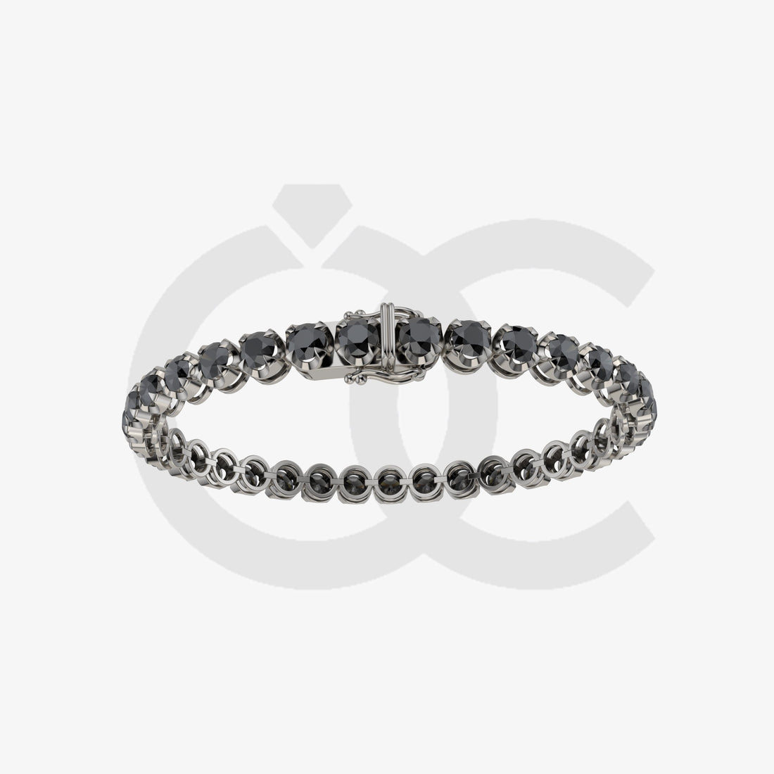 Bracelet with Black Diamond on a Black Gold