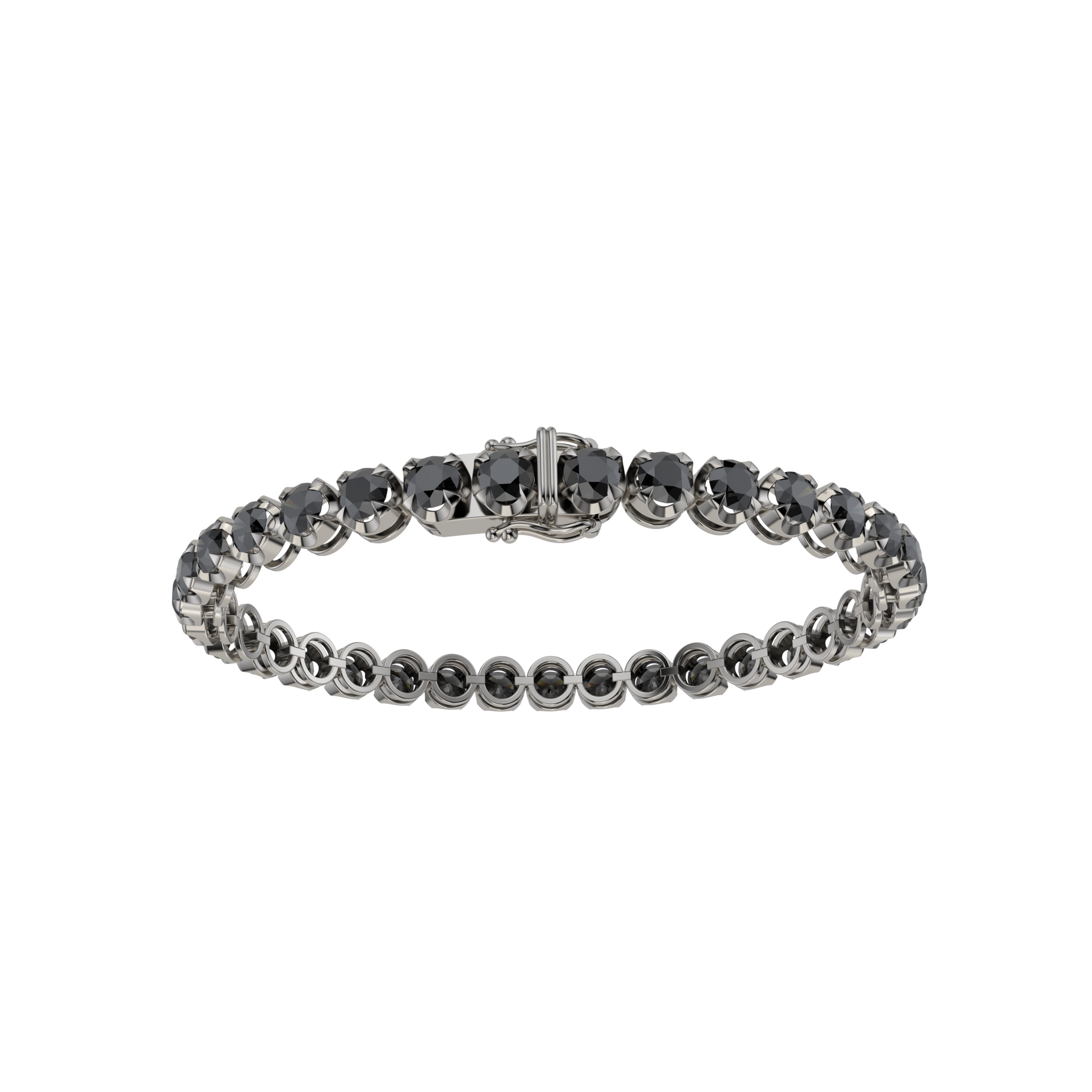 Bracelet with Black Diamond on a Black Gold