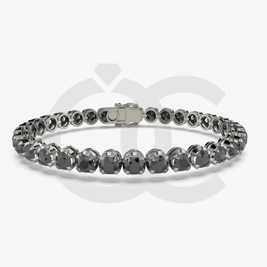 Bracelet with Black Diamond on a Black Gold