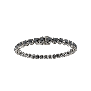 Bracelet with Moissanite on a Black Gold Vermeil