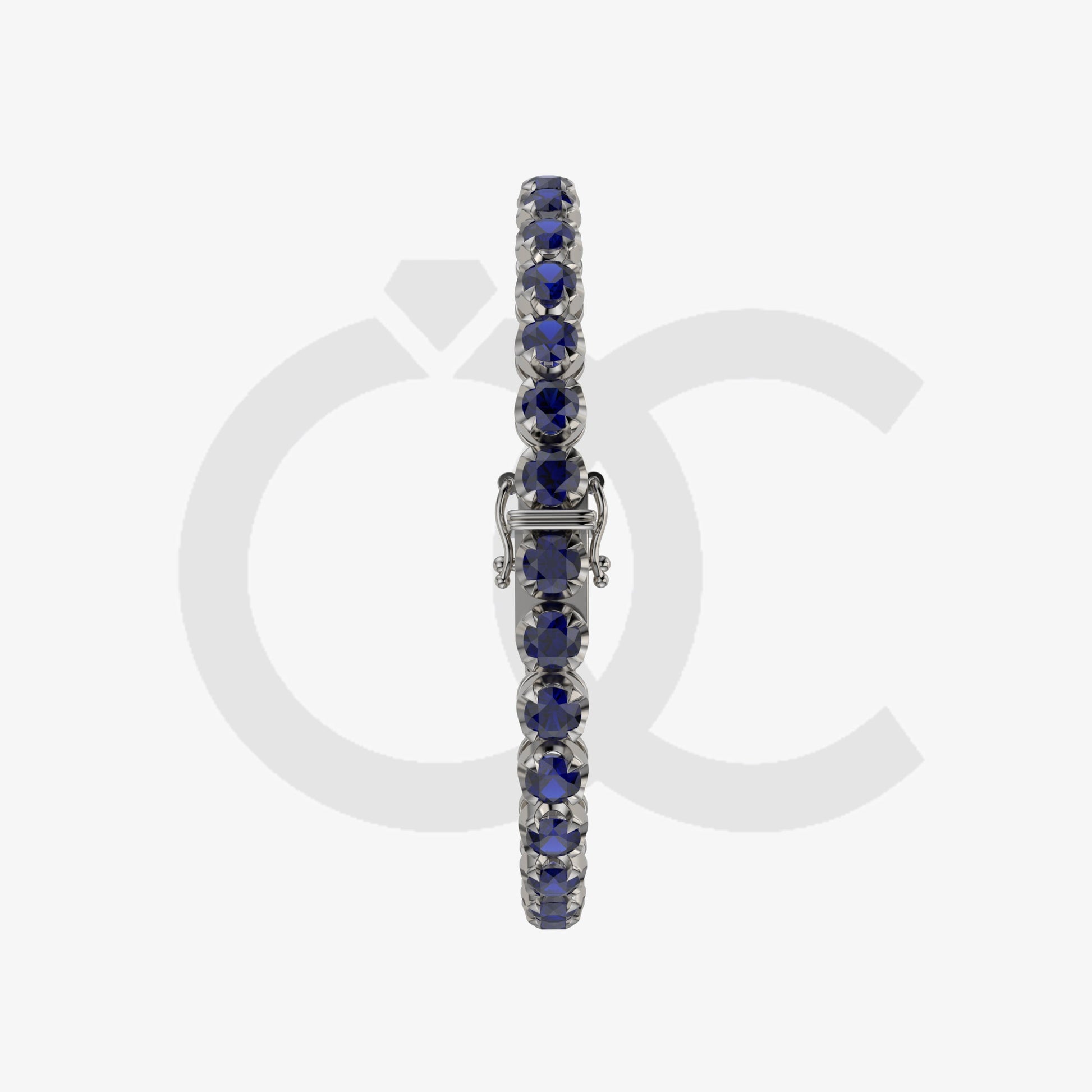 Bracelet with Moissanite on a Black Gold Vermeil
