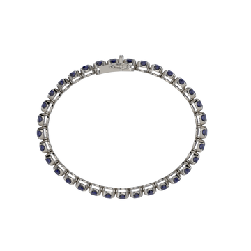 Bracelet with Blue Sapphire on a Black Gold