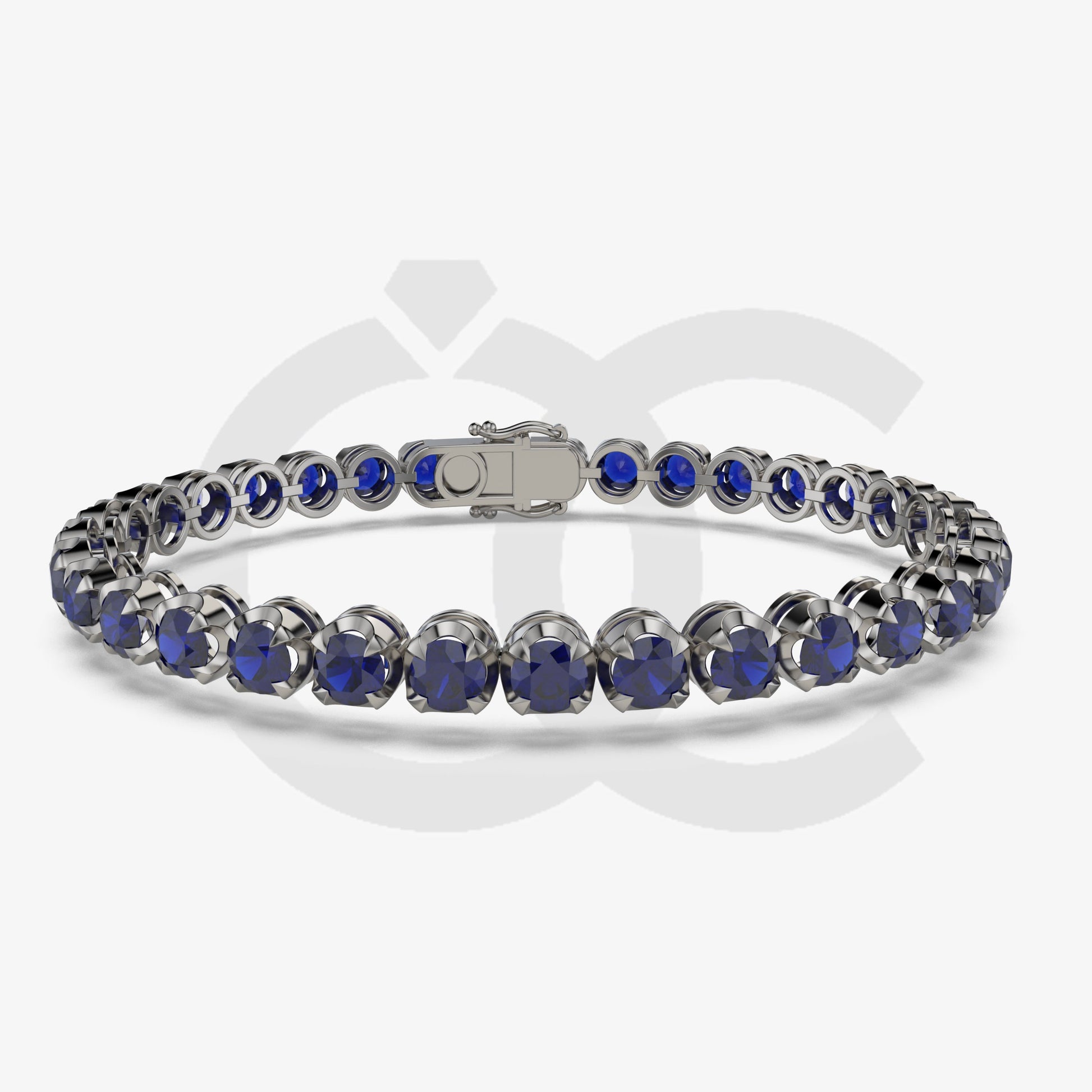 Bracelet with Moissanite on a Black Gold Vermeil
