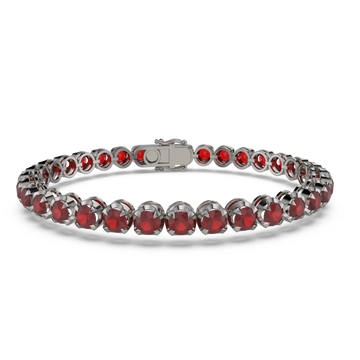 Bracelet with Ruby on a Black Gold