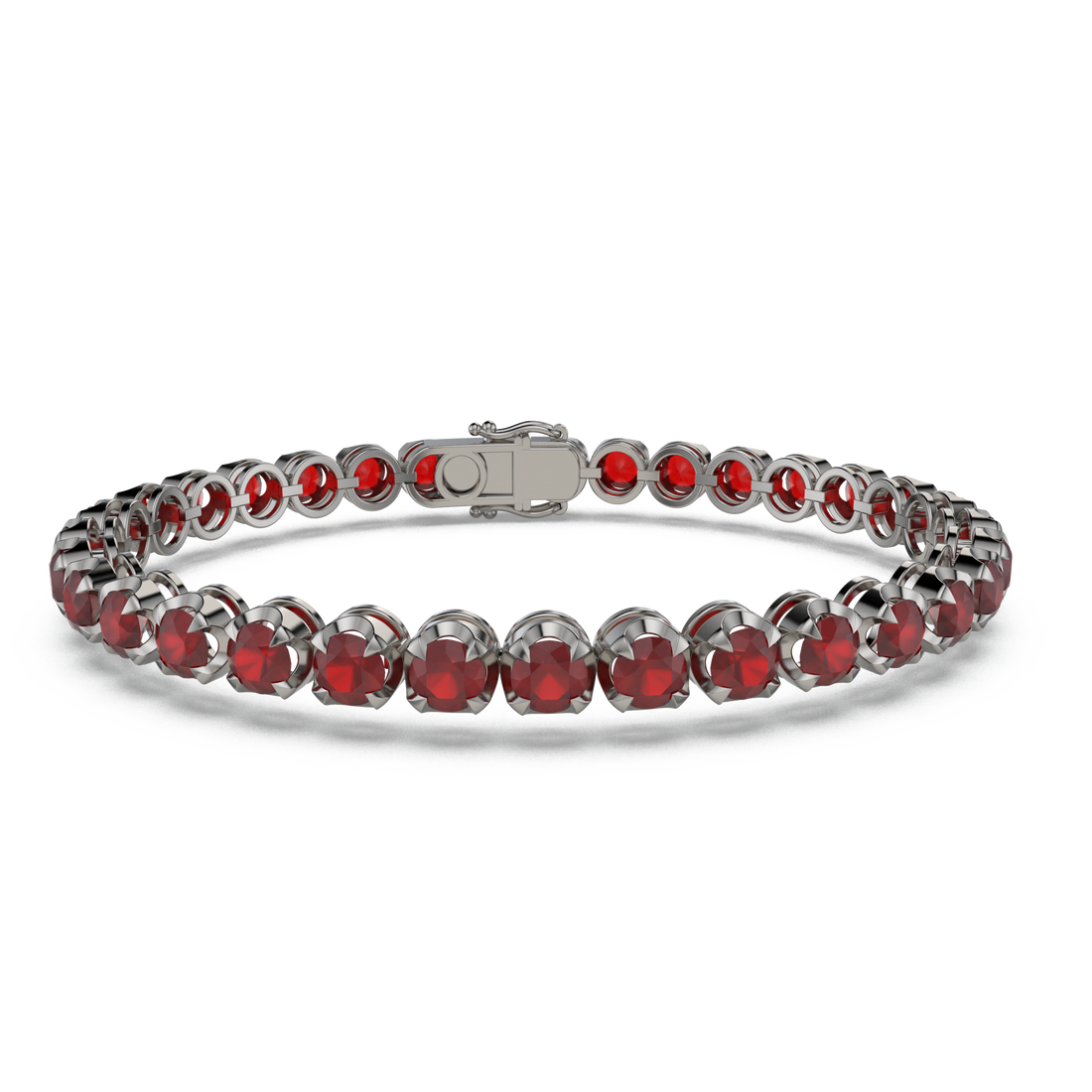 Bracelet with Ruby on a Black Gold