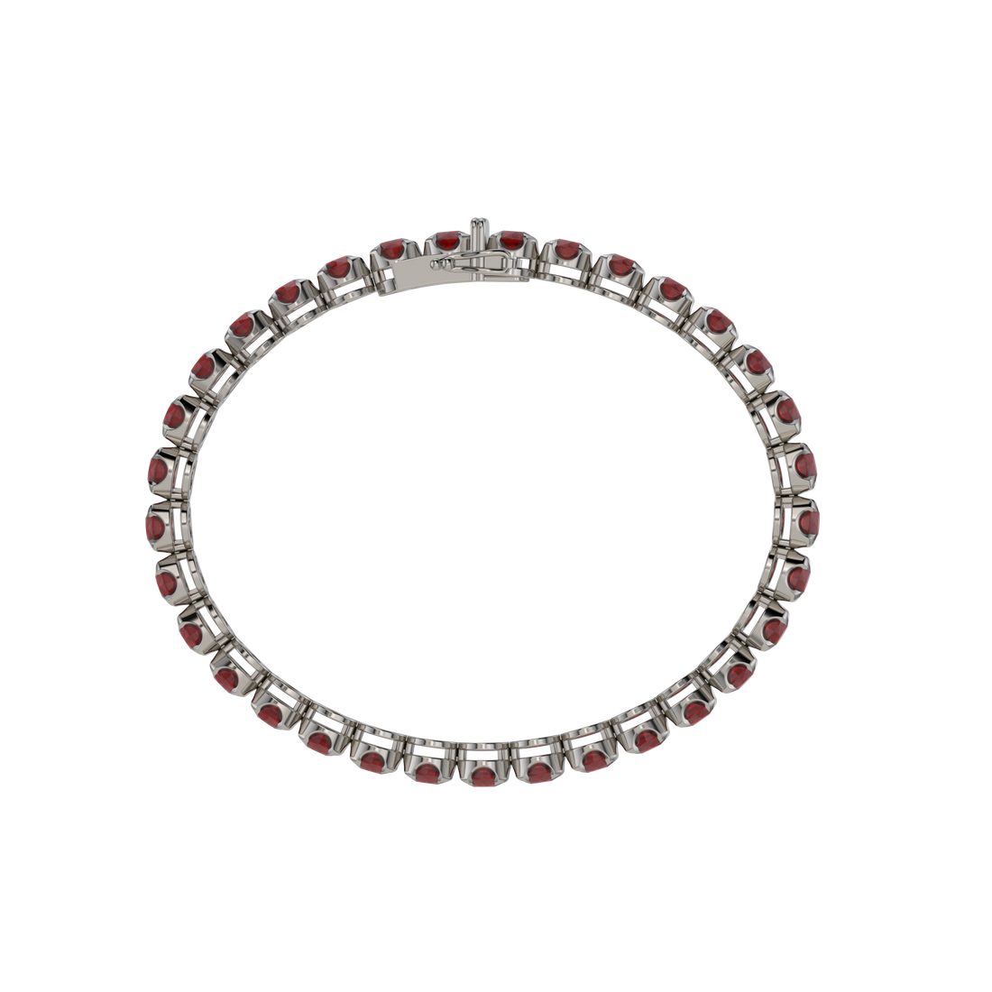Bracelet with Ruby on a Black Gold