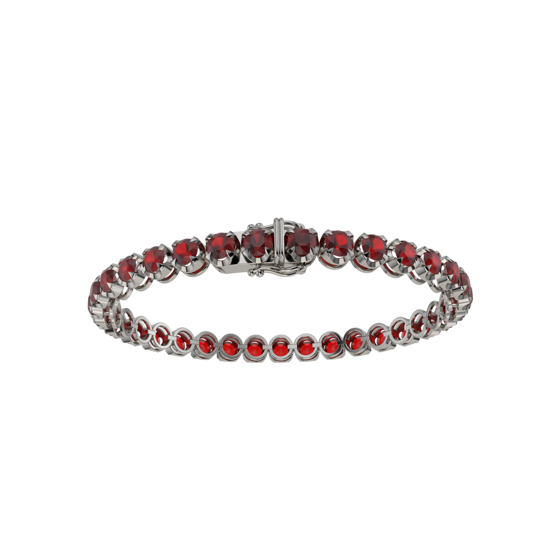 Bracelet with Ruby on a Black Gold