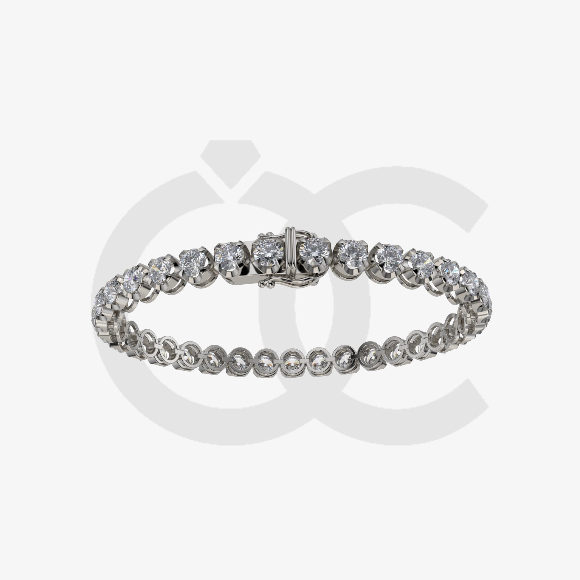 Bracelet with Lab Grown Diamond on a Black Gold